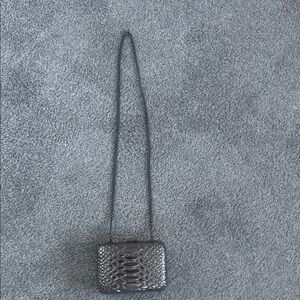 Mango Dark Silver Chain Crossbody Bag Metal